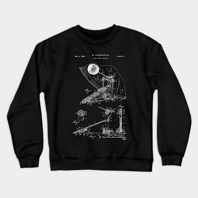 Percussion Player Gift Patent Art 1938 Crewneck Sweatshirt by MadebyDesign